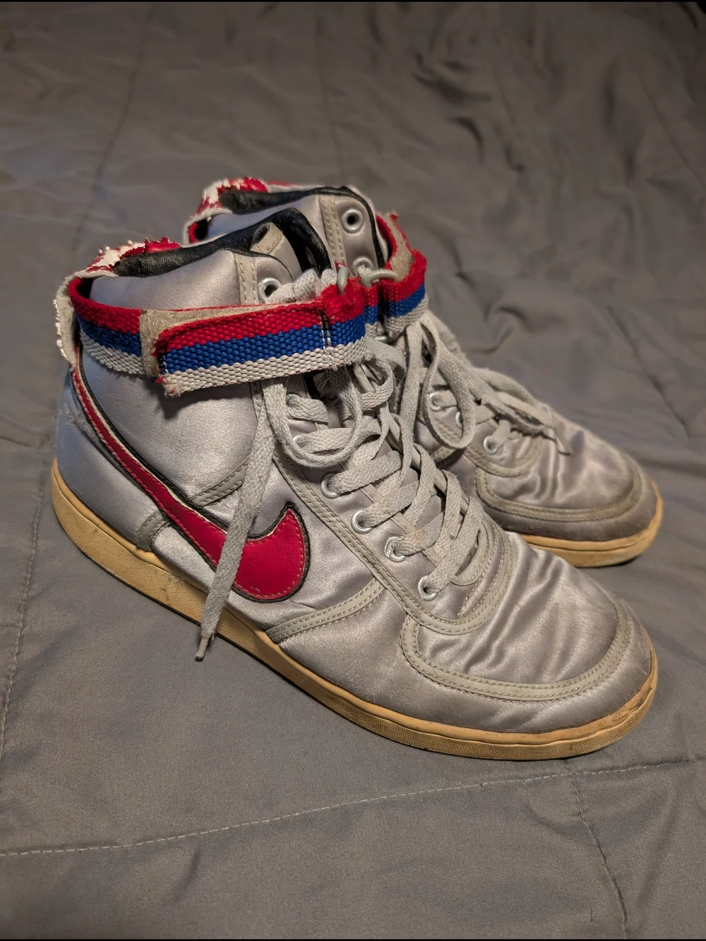 Nike VANDAL HIGH SUPREME with Red Swoosh and Blue-Red Ankle Strap